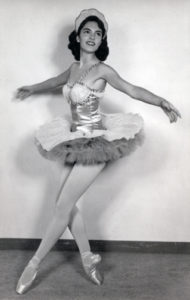 Shelah, as a young woman, performing ballet.