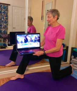 Exercising on-line with Katy