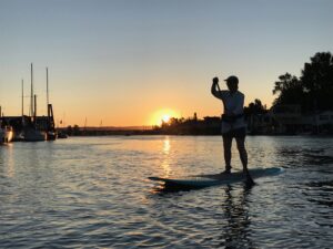 Sylvia paddleboarding