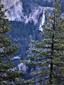 View of Nevada (top) & Vernal Falls from Glacier Pointand 