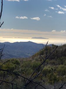 View from Recreation Trail through Canyons to ocean and islands