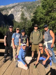 Family on bridge to Vernal Falls