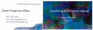 Joan's Coaching Business Card
