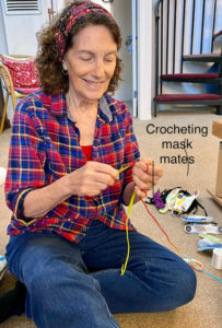 Shelah crocheting mask matesm