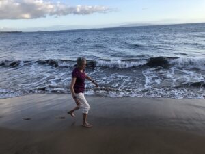 Joan on the Maui beach